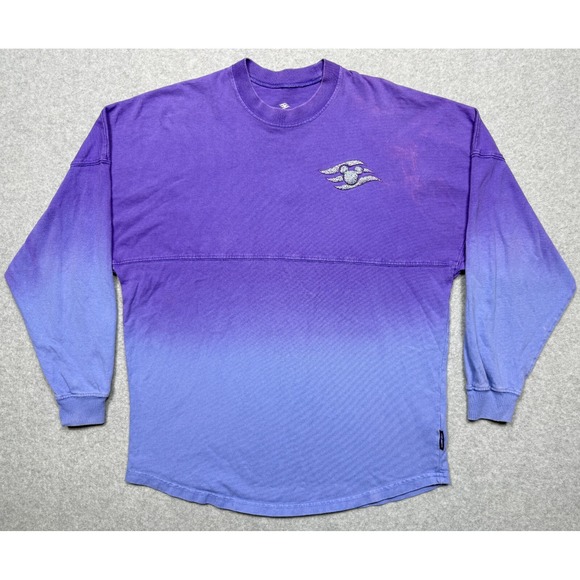 Disney Cruise Line Spirit Jersey Small Purple Blue Glitter Long Sleeve Shirt S * - Picture 2 of 12